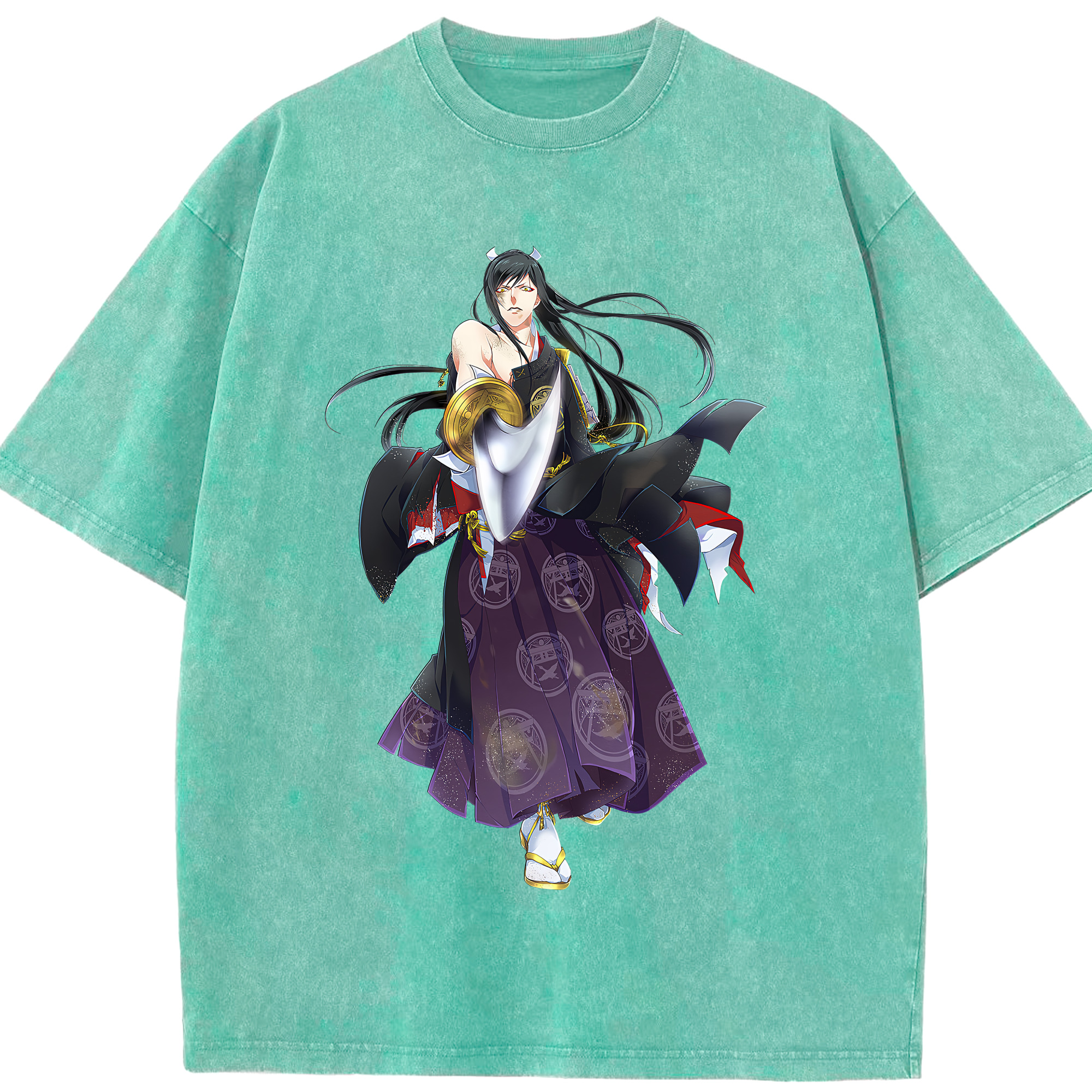 （画像用） 刀剣乱舞 Touken Ranbu 綿100% ヴィンテージ風 半袖Tシャツ（フロントプリント）